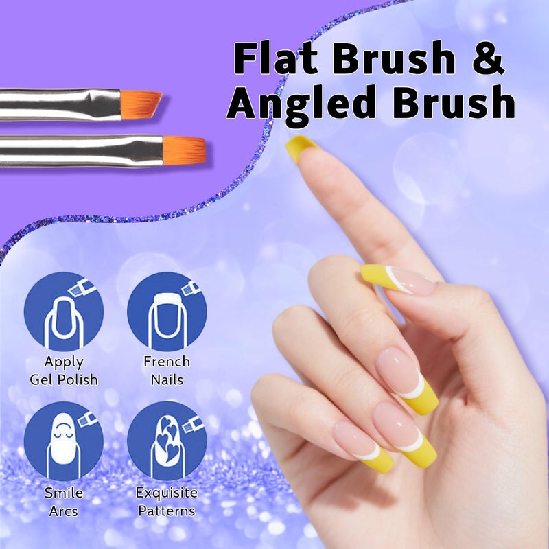 Karroy 100pcs Sponges with Grabber and Nail Art Brushes, Nail Tools Set for Ombre Gradient Nail Gel Painting Gel Kit Multifunctional Nail Brushes for Nail Design (Brushes Grabber Sponges) - Image 3